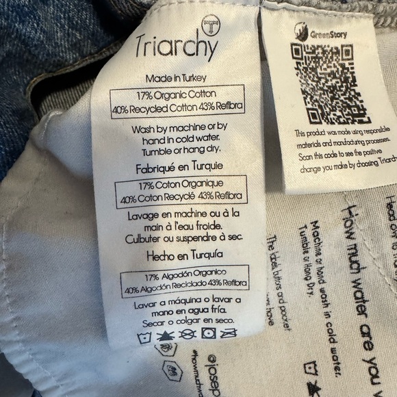 Triarchy x Josephine Skriver High Waisted Wide-Leg Distressed Jeans Sustainable - Picture 5 of 11